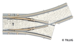 TILLIG 87643 - H0 Y-Weiche R204/R250 links Pflaster